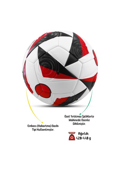 Telvesse Futbol Topu Avrupa Temalı Pompalı Set Sert Zemin Halı Saha Futbol Topu No:5 021 Çok Renkli