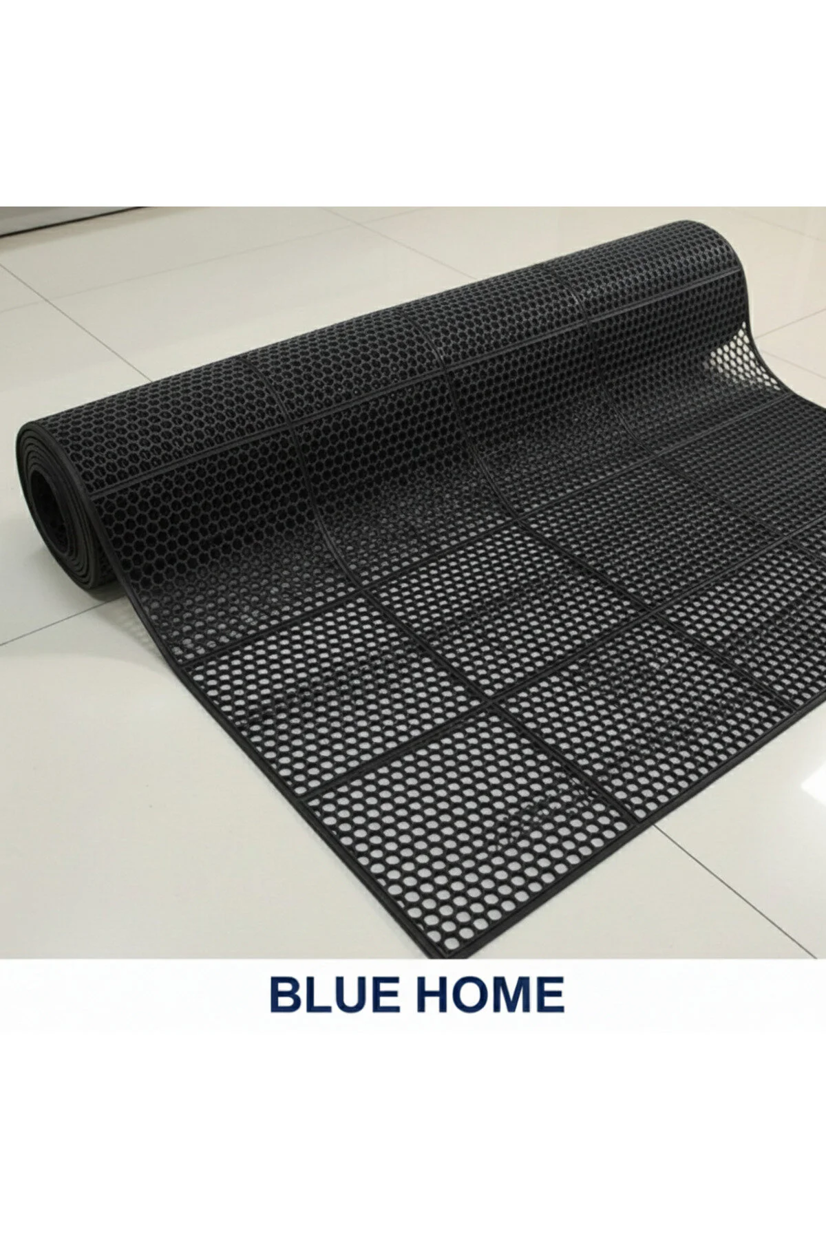 Banyo Duş Petek Mat Paspas, Kaymaz Islak Zemin Paspası -siyah- Eni: 90 Cm X 1 Mt