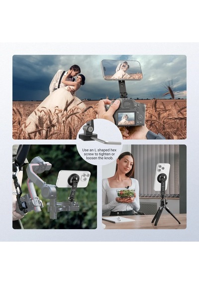 Neewer Ds031 Profesyonel Manyetik Telefon Tripod Bağlantı Aparatı