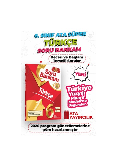 6. Sınıf Türkçe Ata Süper Soru Bankam Yeni