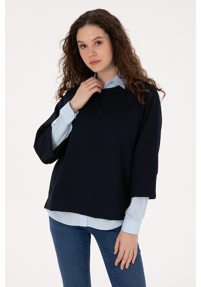 U.S. Polo Assn. Kadın Lacivert Bisiklet Yaka Sweatshirt 50307782-VR033