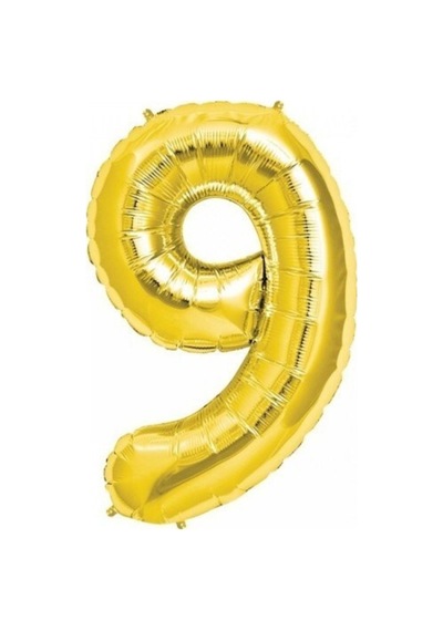Rakam Folyo Balon 9 Rakamı Büyük Boy Balon Altın Sarısı/dore 100cm Diğer