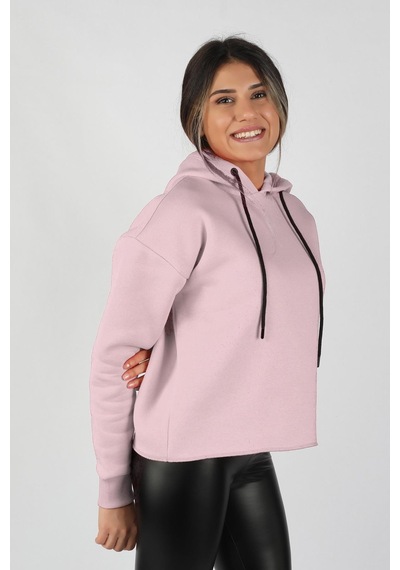 Balins Kadın Kapüşonlu Sweatshirt Pembe Çok Renkli