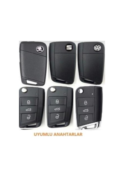 Volkswagen Golf Jetta Polo T-Roc Fiber Karbon Anahtar Etiketi (524095797)