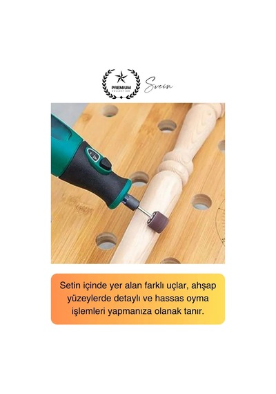 Premium 105 Parça Hobi Gravür Taşlama Ucu Mini Metal Ahşap Oyma Seti Parlatma Zımparalama Fırçalama