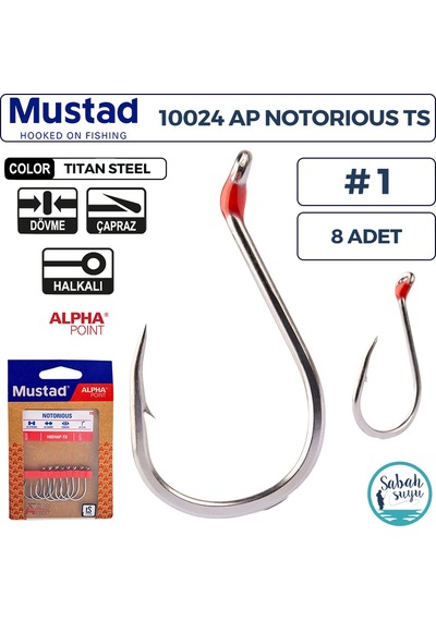 Mustad 10024 Ap Notorious Delikli Olta İğnesi Ts 1 8 Adet