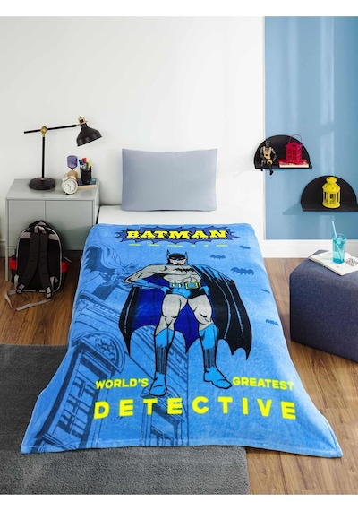 Özdilek Batman Detective Lisanslı Tek Kişilik Çocuk Battaniyesi 150x200 Cm Desenli