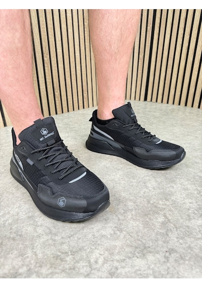 Günlük Erkek Sneaker Bağcıklı Kalın Tabanlı Rahat Hafif Spor Ayakkabı 2019 Füme - Siyah Günlük Erkek Sneaker Bağcıklı Kalın Tabanlı Rahat Hafif Spor Ayakkabı 2019 Füme - Siyah