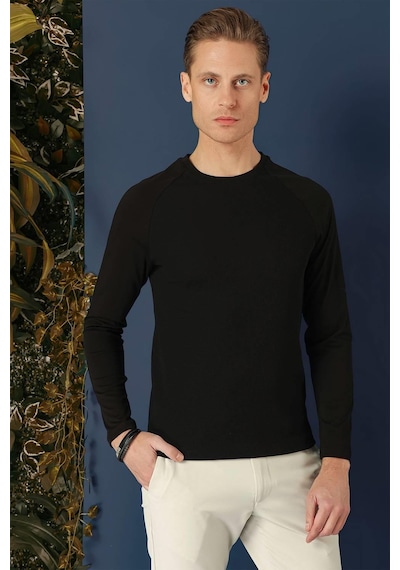 Efor Ts 872 Slim Fit Siyah Spor T-shirt Siyah