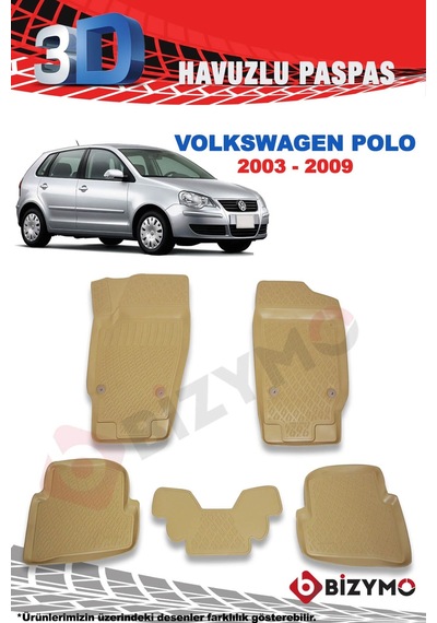 Volkswagen Polo 2003-2009 3D Bej Paspas Takımı Bizymo
