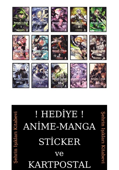 Seraph Of The End 1-15 Manga Seti 15 Kitap / Anime-manga Sticker Ve Kartpostal