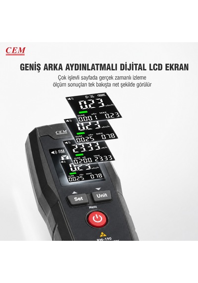 Cem Rm-190 Radyasyon Dedektörü