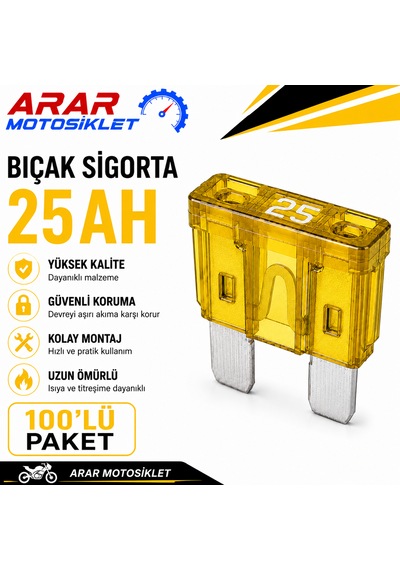 Bıçak Sigorta 25ah 1 Paket 100 Adet-arr3179 25