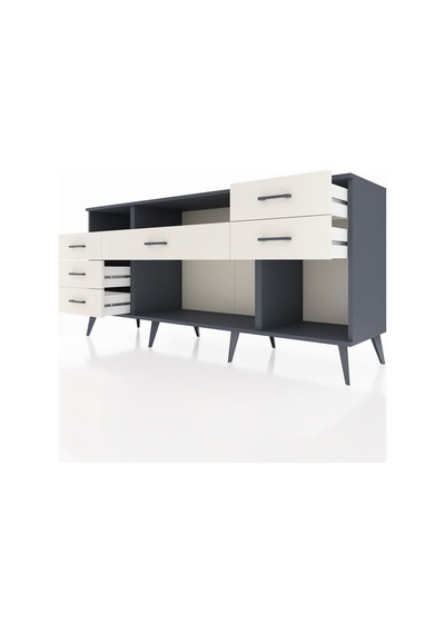 Hyperion Konsol 2 Raflı 6 Çekmeceli 176x44x83 Antrasit-aytaşı Aytaşı Hyperion Konsol 2 Raflı 6 Çekmeceli 176x44x83 Antrasit-aytaşı Aytaşı