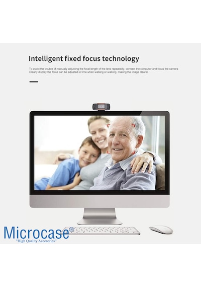 Microcase 720p 360 Dönerli Mandal Kıskaçlı Hd Webcam Kamera Zr806 - Al5152