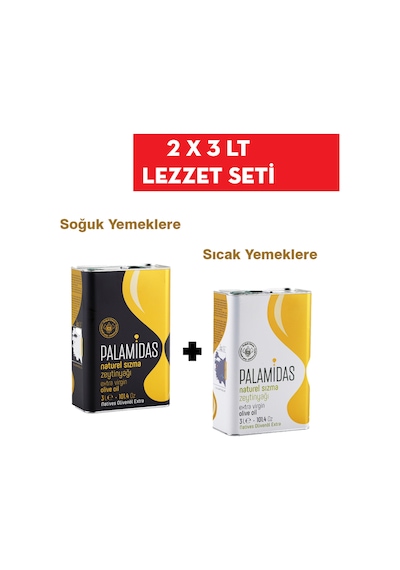 Özel Harman + Soğuk Sıkım Natürel Sızma Zeytinyağı Seti 2x3 Lt Tnk 6 Lt 2025-2026 Yeni Hasat