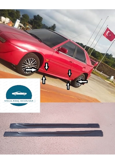 Mazda 323 Hb Marşpiyel Sağ Sol Boyasız Ham Siyah Fiberclass
