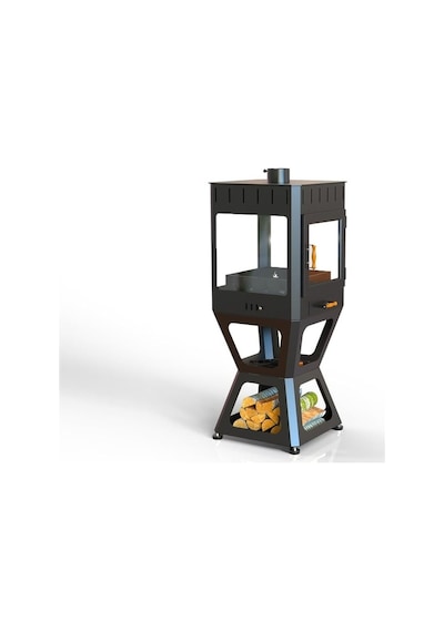 Hot Rectangle Pro Şömine Seramik Camlı