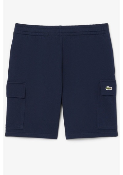 Lacoste Mens Reguler Fit Cotton Fleece Cargo Shorts Erkek Kargo Cepli Pamuk Şort Lacivert Lacivert