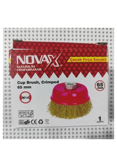 Novax Çanaklı Fırça Saçaklı Daire Fırça Çanak Tip 65 Mm 1 Adet