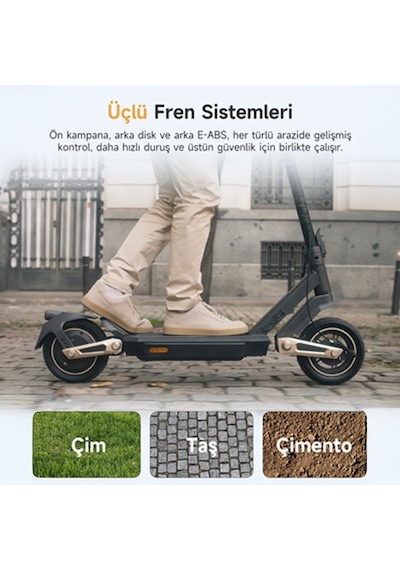 St3 Pro Scooter 1350w Turbo 75km Menzil Dörtlü Süsp. %28 Eğim Siyah
