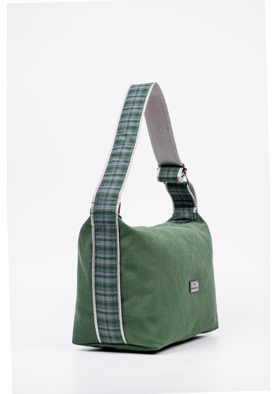 Fabric Craft Bag El Çantası Duck Kumaş Yeşil Ayarlanabilir Askılı Haki