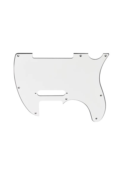 Telecaster Uyumlu Elektro Gitar Pickguard 8 Delikli Düz Beyaz