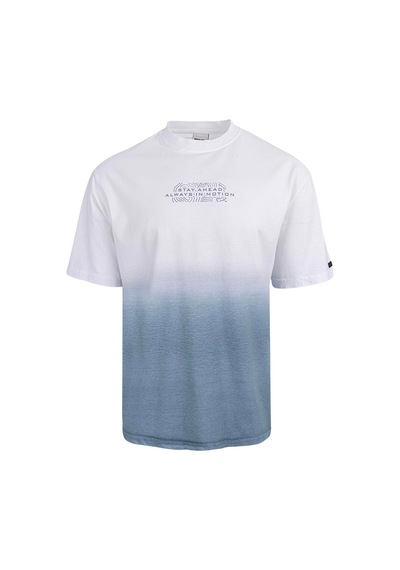 Maraton Boxy Fit Erkek Bisiklet Yaka Beyaz T-shirt Beyaz