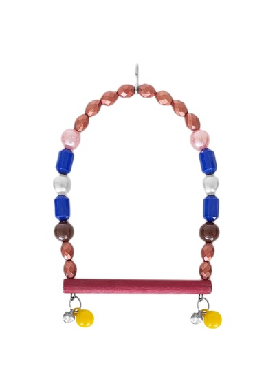 Markapet Ahşap Tünekli Papağan Ve Muhabbet Kuşu Salıncağı 10-16 Cm Mavi