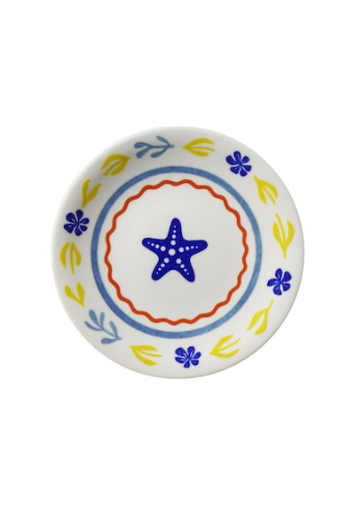 Kütahya Porselen Bone Costa Mare 6 Parça 21 Cm Servis Tabağı Beyaz Ve Altın