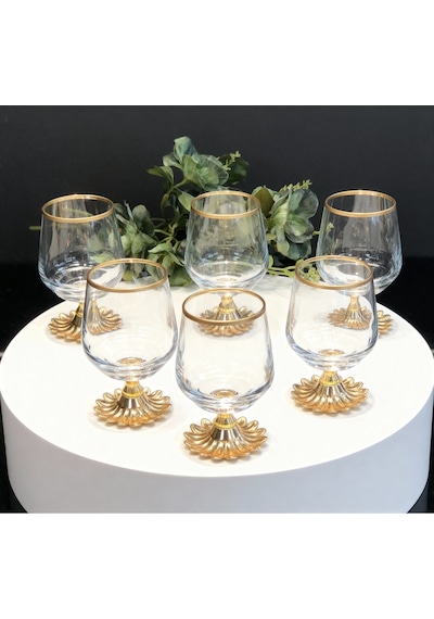 Çnr Home Collection Gold Ayakli Kahve Yani Su Bardaği Beyaz