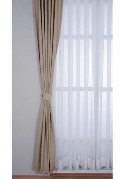 Home Color Home Home Petek Kadife Dokulu Fon Perde 1.4x260 Düz Dikişli Ekstrafor Büzgü 990 Krem