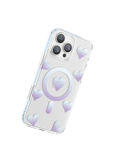 İphone 16 Pro Max Uyumlu Kılıf M-safe Şarj Özellikli Zore Paris Elvo Sert Pc Kapak Mavi