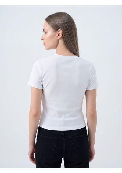 LOFT Slim Fit Kadın Tshirt K.kol Lf2042460 Q1.v1 Beyaz