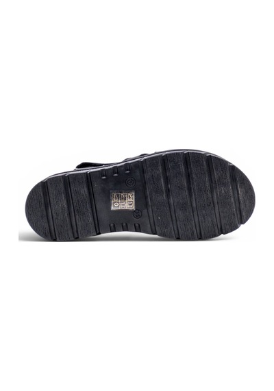 Voyager Z646 Hakiki Deri Kadın Sandalet siyah