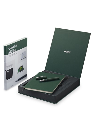 Lamy 2000 Dolma Kalem Fıberglass 14k Altın Pıne F Uç Ve Defter Seti