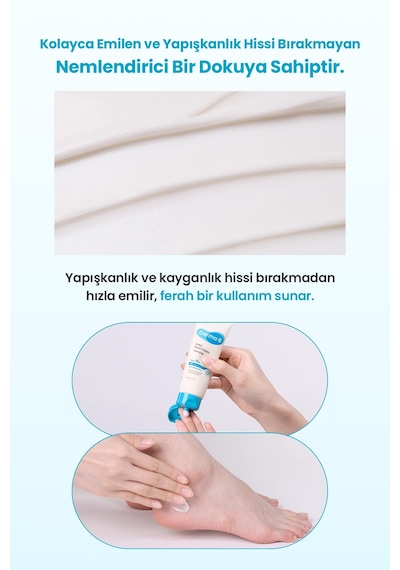 Kuru Ve Çatlamış Topuklar İçin, Peeling Etkili Nemlendirici Ayak Kremi Derma:b Urea Foot Cream