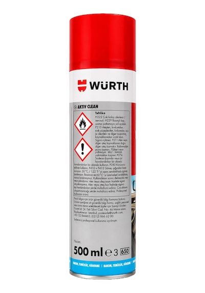 Würth Aktiv Clean Aktif Köpüklü Temizleyici 500 Ml