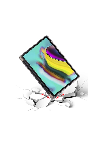 Mobilteam Galaxy Tab A7 10.4 T500 2020 Kılıf Uyumlu Tri Folding Kalem Bölmeli Standlı Tablet Kılıfı