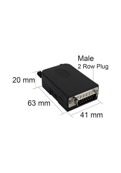 Db15 3+9 Erkek Klemensli D-sub Vga Konnektör Adaptörü