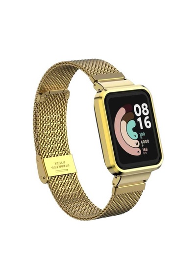 Xiaomi Redmi Watch Mi Watch Lite Uyumlu Krd-59 Metal Kordon Casey Mobile Gold