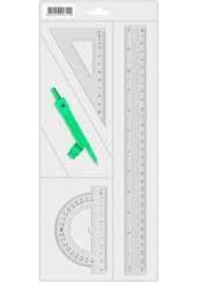 Pergelli Çizim Seti Drawing Set 30 Cm Kod:19 Şeffaf