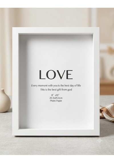 Modern Ahşap Çerçeve Şık Fotoğraf Çerçevesi 19cm-24 Cm Beyaz Renk