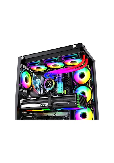 360 Pro White Argb 360mm Sıvı Soğutucu Intel-amd Uyumlu Siyah Dijital Isı Göstergeli