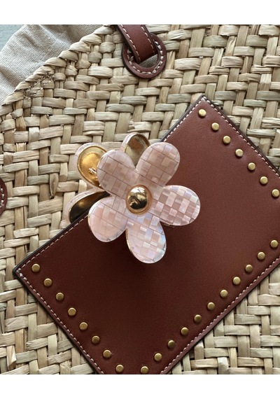 Ceramıc Blossom Kemik Mandal Toka Çok Renkli