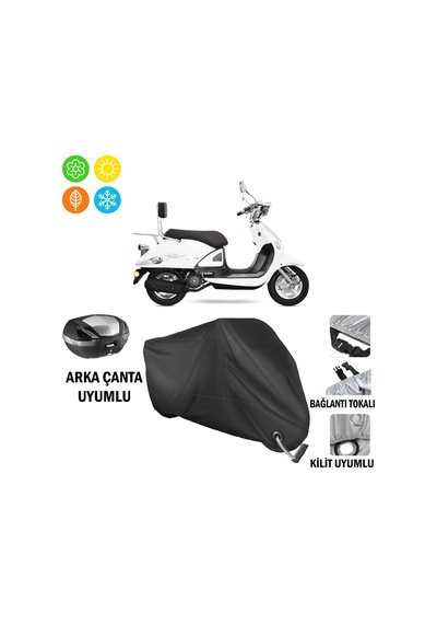 Yuki ZN-150T-E5 Legend Motosiklet Brandası ( Kilit Uyumlu - Siyah