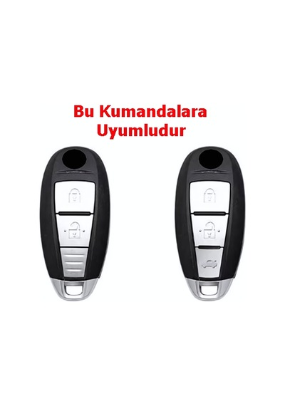 Suzuki Vitara Swift Sx4 Uyumlu Smart Kumanda Kılıfı Gri Gold 3 Tuş