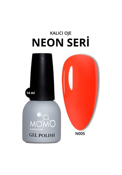 Momo Professional Kalıcı Oje N005 Neon Nar Çiçeği 14 ML