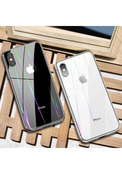 Apple Uyumlu iPhone Xr 6.1 Kılıf Zore Rainbow Kapak Renksiz