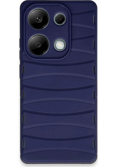 Newface - 502 - Xiaomi Redmi Note 13 Pro 4g Kılıf Bibercas Silikon Kapak - Csmo-tex - - Lacivert